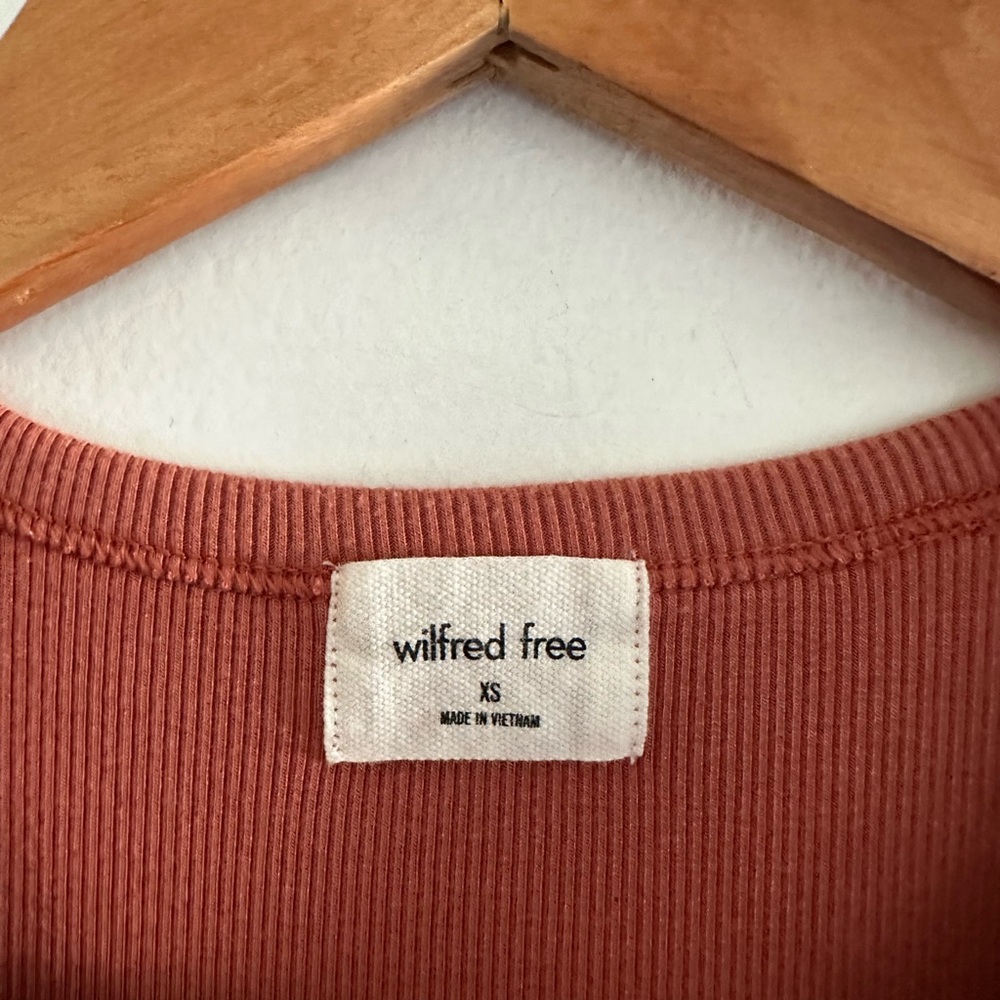 Aritzia Wilfred Free Orange Tencel Pillar Dress size XS EUC - Picture 7 of 7